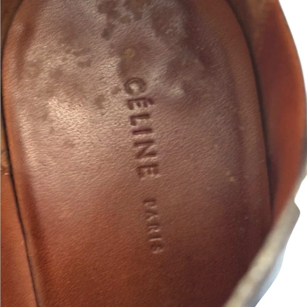 Celine Phoebe Philo Leather Ankle Booties Black Wood Heel EU 36 Italy 6 - Picture 8 of 10